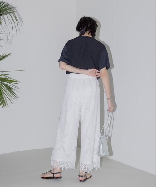 サイドライン クロップドレースパンツ（スウェットパンツ