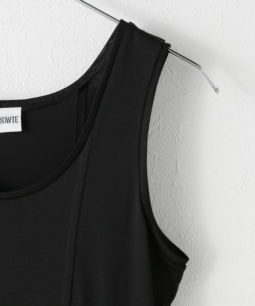 IENA（イエナ）の「BOWTE/バウト SUPIMA CT JERSEY COMBI APLE DRESS ワンピース 251-02-0009（ワンピース・レディース・ブラック・FREE）」の3枚目の写真