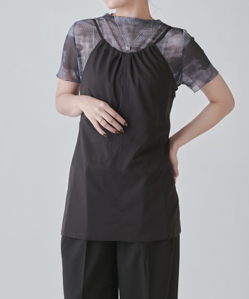 Lui's（ルイス）の「前後2WAYキャミソール（キャミソール・レディース・ブラウン/ピンク/ブラック・FREE）」の9枚目の写真