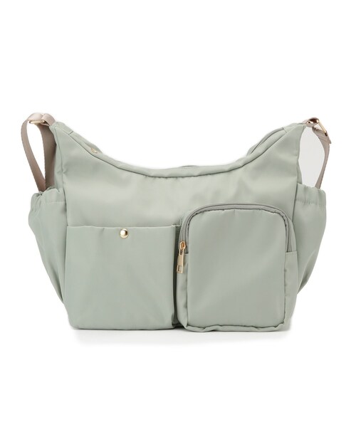 ITS'DEMO（イッツデモ）の「◆【旅行に】ツイル8ポケットショルダー（ショルダーバッグ・レディース・ブラック/グリーン系/ダークグレー・00）」の21枚目の写真