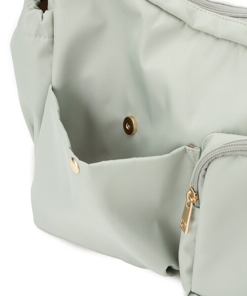 ITS'DEMO（イッツデモ）の「◆【旅行に】ツイル8ポケットショルダー（ショルダーバッグ・レディース・ブラック/グリーン系/ダークグレー・00）」の6枚目の写真