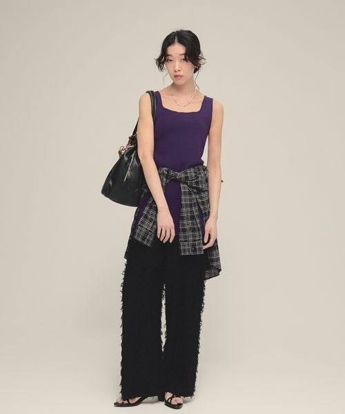 eL（エル）の「【eL】12G Fit Mini One-piece/452003（ワンピース・レディース・パープル/ブラック・FREE）」の11枚目の写真