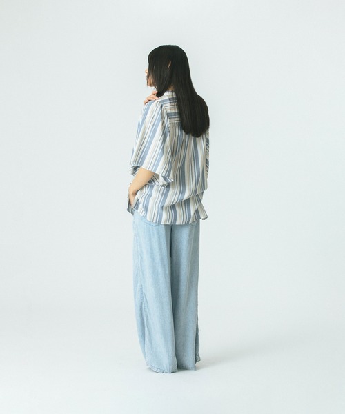 ROSE BUD（ローズバッド）の「FLARE SLEEVE BLOUSE（シャツ/ブラウス・レディース・ブラック/ブルー/ピンク・ONE SIZE）」の10枚目の写真
