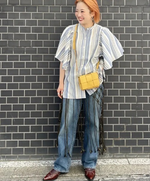 ROSE BUD（ローズバッド）の「FLARE SLEEVE BLOUSE（シャツ/ブラウス・レディース・ブラック/ブルー/ピンク・ONE SIZE）」の14枚目の写真