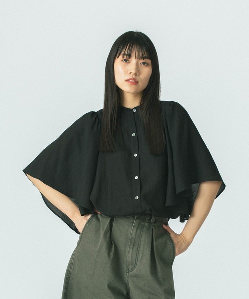 ROSE BUD（ローズバッド）の「FLARE SLEEVE BLOUSE（シャツ/ブラウス・レディース・ブラック/ブルー/ピンク・ONE SIZE）」の16枚目の写真