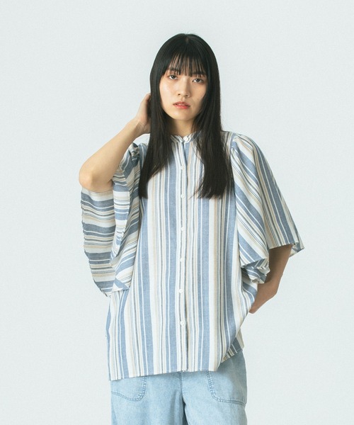 ROSE BUD（ローズバッド）の「FLARE SLEEVE BLOUSE（シャツ/ブラウス・レディース・ブラック/ブルー/ピンク・ONE SIZE）」の17枚目の写真