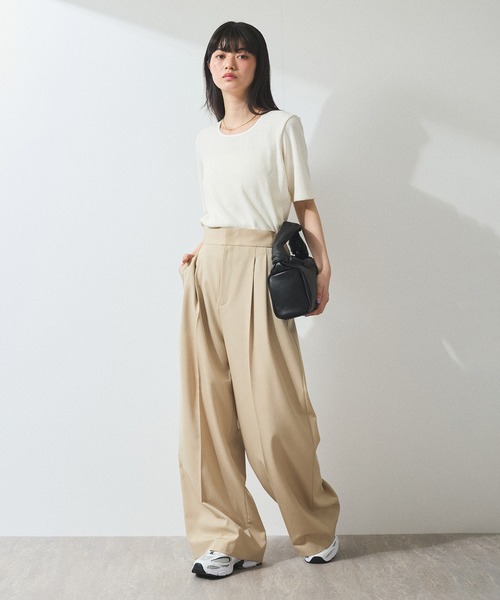 ADAM ET ROPE'（アダムエロペ）の「【WEB限定】ブークレリブリボンTシャツ（Tシャツ/カットソー・レディース・ホワイト/ダークブラウン/ブラック/オフホワイト・FREE）」の8枚目の写真