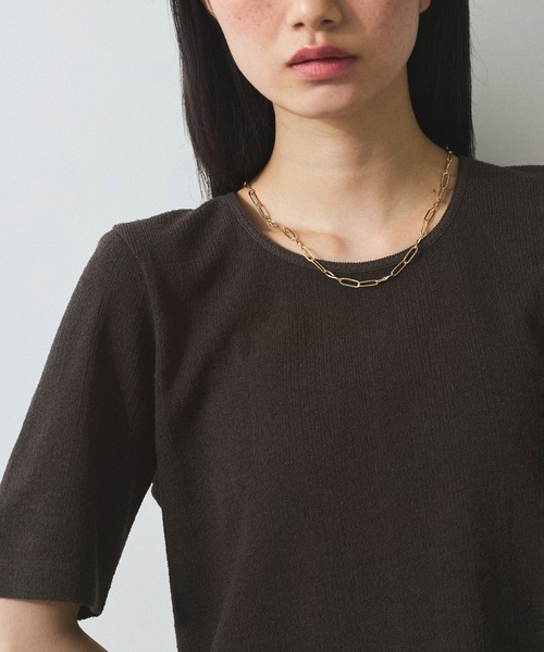 ADAM ET ROPE'（アダムエロペ）の「【WEB限定】ブークレリブリボンTシャツ（Tシャツ/カットソー・レディース・ホワイト/ダークブラウン/ブラック/オフホワイト・FREE）」の12枚目の写真