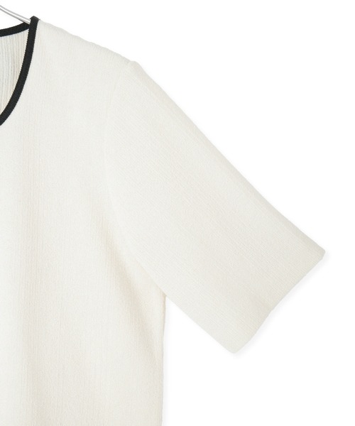 ADAM ET ROPE'（アダムエロペ）の「【WEB限定】ブークレリブリボンTシャツ（Tシャツ/カットソー・レディース・ホワイト/ダークブラウン/ブラック/オフホワイト・FREE）」の21枚目の写真