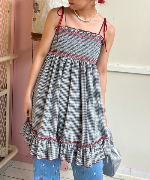 HELLO.SANFRANCISCO（ハローサンフランシスコ）の「【HELLO.SANFRANCISCO】2WAYシャーリングチュニックベアワンピ（ワンピース・レディース・オレンジ/ホワイト/ブラック/パープル・ONE SIZE）」の7枚目の写真