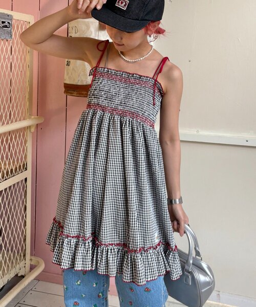 HELLO.SANFRANCISCO（ハローサンフランシスコ）の「【HELLO.SANFRANCISCO】2WAYシャーリングチュニックベアワンピ（ワンピース・レディース・オレンジ/ホワイト/ブラック/パープル・ONE SIZE）」の9枚目の写真