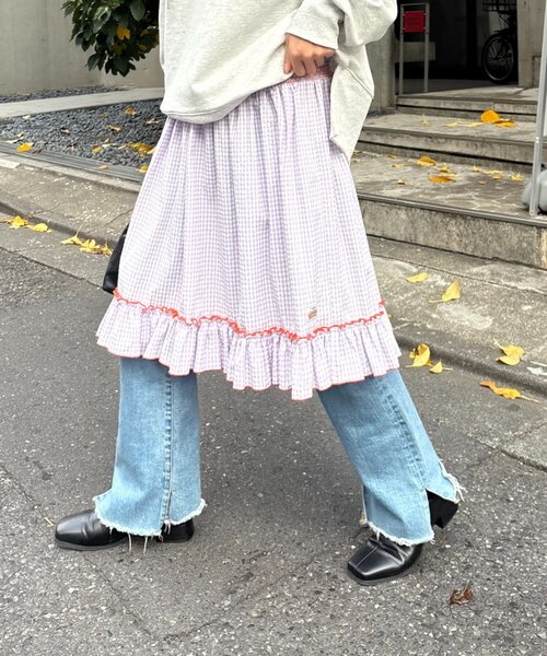 HELLO.SANFRANCISCO（ハローサンフランシスコ）の「【HELLO.SANFRANCISCO】2WAYシャーリングチュニックベアワンピ（ワンピース・レディース・オレンジ/ホワイト/ブラック/パープル・ONE SIZE）」の20枚目の写真
