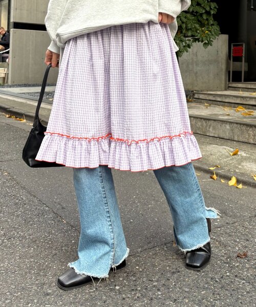 HELLO.SANFRANCISCO（ハローサンフランシスコ）の「【HELLO.SANFRANCISCO】2WAYシャーリングチュニックベアワンピ（ワンピース・レディース・オレンジ/ホワイト/ブラック/パープル・ONE SIZE）」の21枚目の写真
