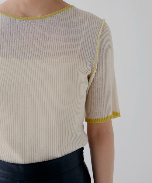 【完売品】sheller シアー　ライン　トップス sheer line tops – shéller / シェリエ