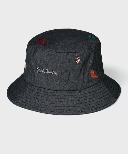 Paul Smith(ポールスミス)の「“Summer Paisley” バケットハット【150316 921DT】(ハット・メンズ・ブラック/ライトブルー・FREE)」の2枚目の写真