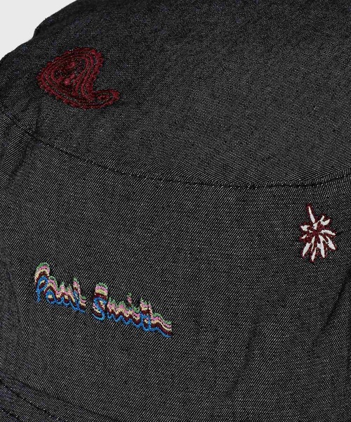 Paul Smith(ポールスミス)の「“Summer Paisley” バケットハット【150316 921DT】(ハット・メンズ・ブラック/ライトブルー・FREE)」の7枚目の写真