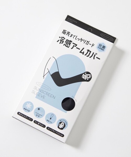 FREAK'S STORE（フリークスストア）の「icy/アイシー 指先までしっかりガード冷感アームカバー（アームカバー・レディース・ブラック・ONE SIZE）」の2枚目の写真