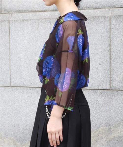 AXES-X（アクシーズエックス）の「イチゴプリントシアーシャツ（シャツ/ブラウス・メンズ・ブラック/レッド/パープル・LARGE/X-LARGE/MEDIUM）」の17枚目の写真