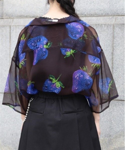 AXES-X（アクシーズエックス）の「イチゴプリントシアーシャツ（シャツ/ブラウス・メンズ・ブラック/レッド/パープル・LARGE/X-LARGE/MEDIUM）」の18枚目の写真