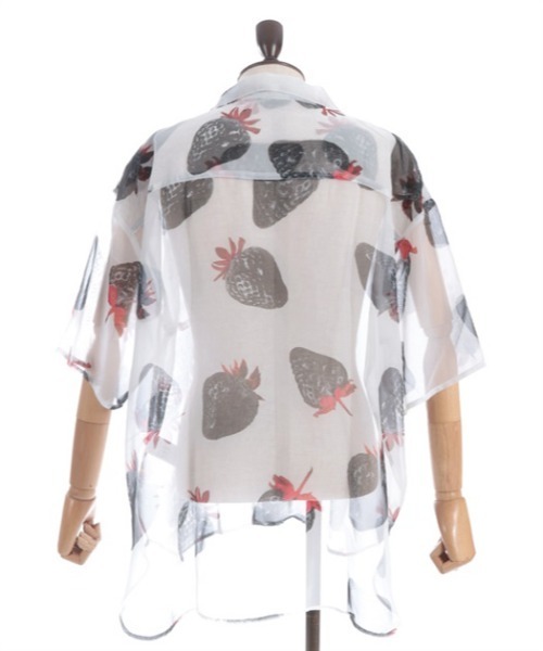 AXES-X（アクシーズエックス）の「イチゴプリントシアーシャツ（シャツ/ブラウス・メンズ・ブラック/レッド/パープル・LARGE/X-LARGE/MEDIUM）」の11枚目の写真