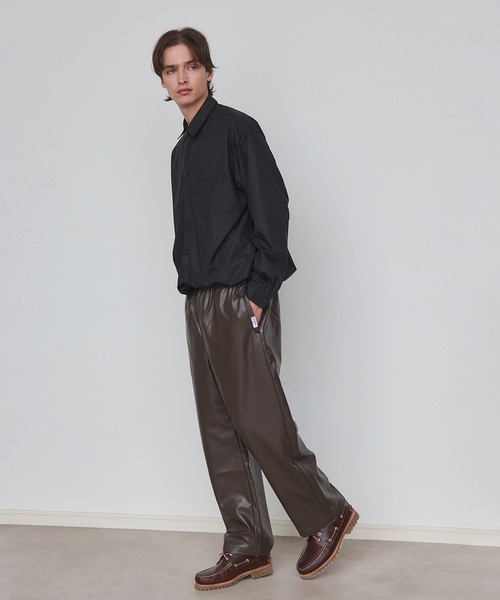 MAISON CLUB（メゾンクラブ）の「【MAISON CLUB】Super Soft PU Leather Track Pants / スーパーソフトPUレザートラックパンツ（その他パンツ・メンズ・ブラック/グレー/ブラウン・M/L）」の16枚目の写真