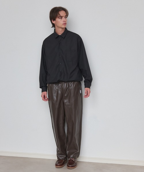 MAISON CLUB（メゾンクラブ）の「【MAISON CLUB】Super Soft PU Leather Track Pants / スーパーソフトPUレザートラックパンツ（その他パンツ・メンズ・ブラック/グレー/ブラウン・M/L）」の17枚目の写真