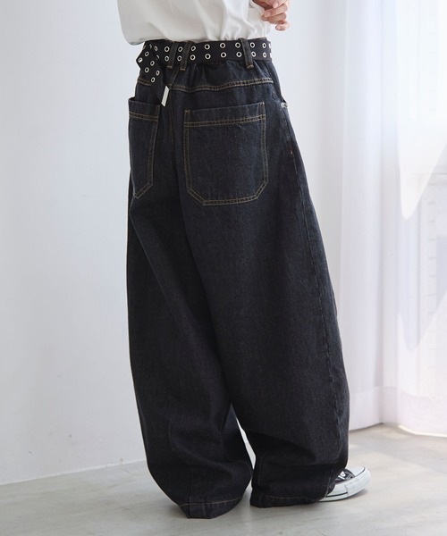 【yuii】sillyグラニー、BOBOデニム セール】《UNISEX》カーブデニム（デニムパンツ）｜PBLIM