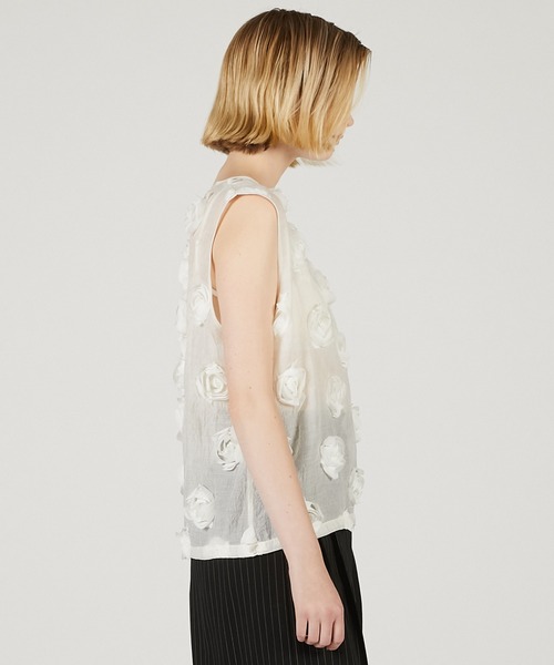 PRANK PROJECT(プランクプロジェクト)の「ローズスリーブベスト / Rose Sleeve Vest(ベスト・レディース・ブラック/ホワイト・FREE)」の8枚目の写真