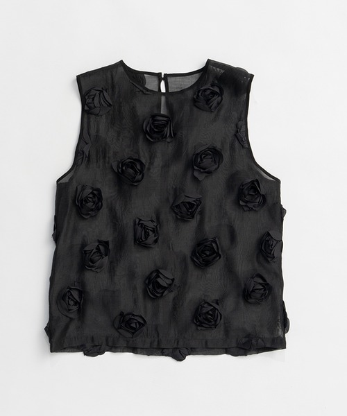 PRANK PROJECT(プランクプロジェクト)の「ローズスリーブベスト / Rose Sleeve Vest(ベスト・レディース・ブラック/ホワイト・FREE)」の15枚目の写真