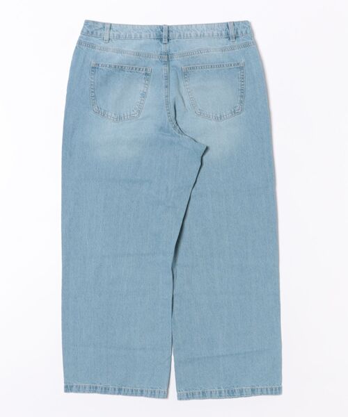 Honeys（ハニーズ）の「デニムワイドパンツ（股下６８ｃｍ）（デニムパンツ・レディース・ライトブルー/ライトインディゴブルー・L/LL/M/S/SS）」の15枚目の写真