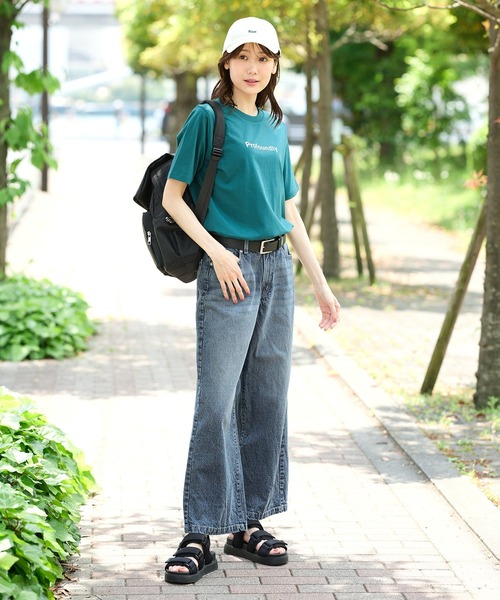 Honeys（ハニーズ）の「デニムワイドパンツ（股下６８ｃｍ）（デニムパンツ・レディース・ライトブルー/ライトインディゴブルー・L/LL/M/S/SS）」の21枚目の写真