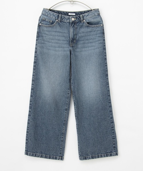 Honeys（ハニーズ）の「デニムワイドパンツ（股下６８ｃｍ）（デニムパンツ・レディース・ライトブルー/ライトインディゴブルー・L/LL/M/S/SS）」の3枚目の写真