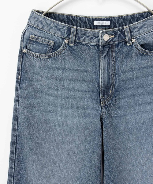 Honeys（ハニーズ）の「デニムワイドパンツ（股下６８ｃｍ）（デニムパンツ・レディース・ライトブルー/ライトインディゴブルー・L/LL/M/S/SS）」の4枚目の写真