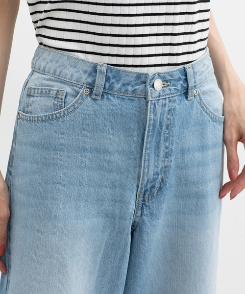 Honeys（ハニーズ）の「デニムワイドパンツ（股下６８ｃｍ）（デニムパンツ・レディース・ライトブルー/ライトインディゴブルー・L/LL/M/S/SS）」の8枚目の写真
