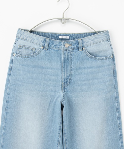 Honeys（ハニーズ）の「デニムワイドパンツ（股下６８ｃｍ）（デニムパンツ・レディース・ライトブルー/ライトインディゴブルー・L/LL/M/S/SS）」の13枚目の写真