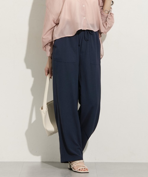 nissen（ニッセン）の「【接触冷感】ベイカーパンツ（その他パンツ・レディース・ネイビー/レッド/カーキ・S/M/L/LL）」の12枚目の写真