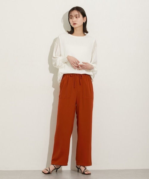 nissen（ニッセン）の「【接触冷感】ベイカーパンツ（その他パンツ・レディース・ネイビー/レッド/カーキ・S/M/L/LL）」の18枚目の写真
