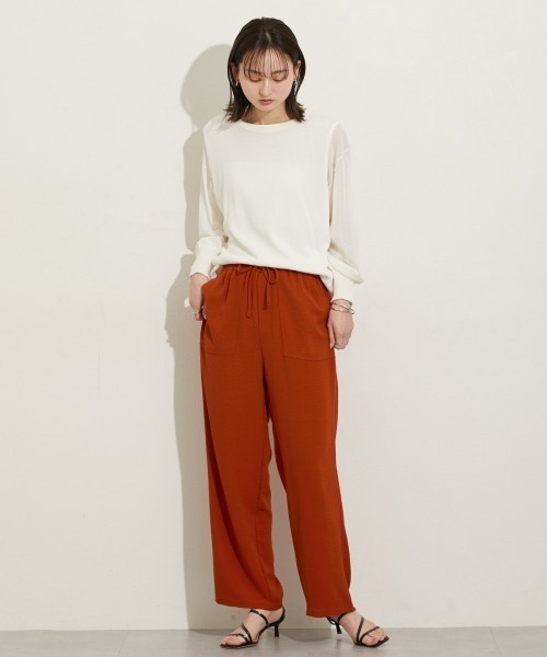 nissen（ニッセン）の「【接触冷感】ベイカーパンツ（その他パンツ・レディース・ネイビー/レッド/カーキ・S/M/L/LL）」の19枚目の写真