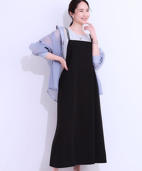 SinceThen女性らしさ ♡フレア キャミワンピース ロング セール】女性らしさ溢れる フレアキャミワンピース(ワンピース