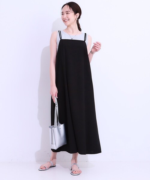 SHOO・LA・RUE（シューラルー）の「女性らしさ溢れる　フレアキャミワンピース（ワンピース・レディース・チャコールグレー/ブラック/ブラウン系・01/02/03/04）」の21枚目の写真