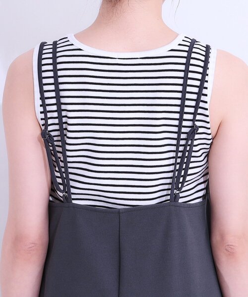 SHOO・LA・RUE（シューラルー）の「女性らしさ溢れる　フレアキャミワンピース（ワンピース・レディース・チャコールグレー/ブラック/ブラウン系・01/02/03/04）」の7枚目の写真