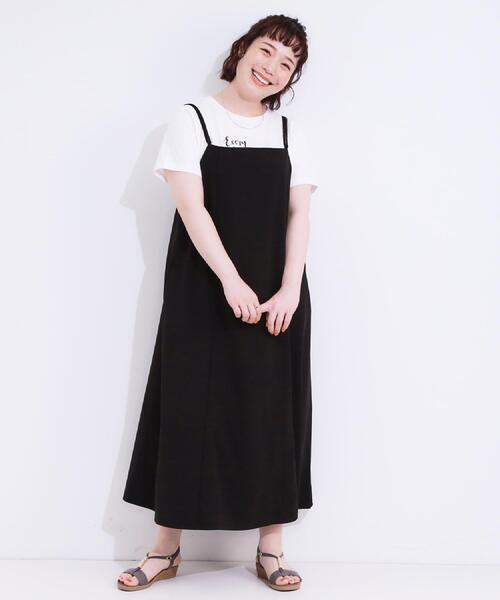 SHOO・LA・RUE（シューラルー）の「女性らしさ溢れる　フレアキャミワンピース（ワンピース・レディース・チャコールグレー/ブラック/ブラウン系・01/02/03/04）」の11枚目の写真