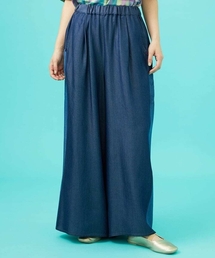 Flor pintada テンセルデニムワイドパンツ