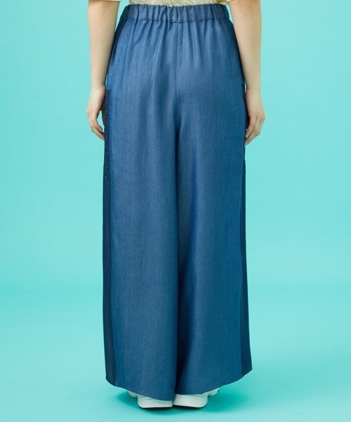 Jocomomola（ホコモモラ）の「Flor pintada テンセルデニムワイドパンツ（その他パンツ・レディース・ネイビー/ダークインディゴブルー・42/40）」の21枚目の写真