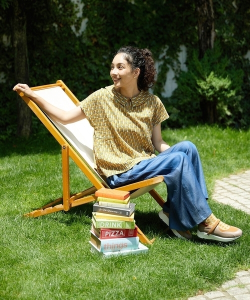 Jocomomola（ホコモモラ）の「Flor pintada テンセルデニムワイドパンツ（その他パンツ・レディース・ネイビー/ダークインディゴブルー・42/40）」の7枚目の写真