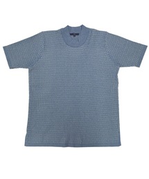 g-stage（ジーステージ）の「ブリスター ジャガード 半袖 モックネック ニット（ニット/セーター）」