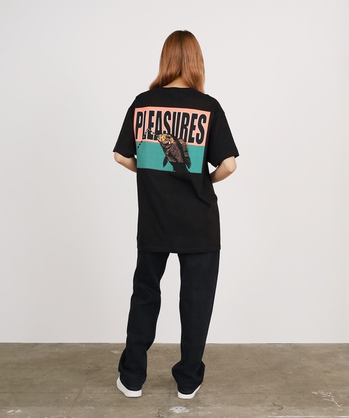 PLEASURES（プレジャー）の「PLEASURES/プレジャーズ THIRSTY T-SHIRT 半袖Ｔシャツ バックプリント ロゴ（Tシャツ/カットソー・メンズ・ブラック/ライトブルー・M/L/XL）」の7枚目の写真