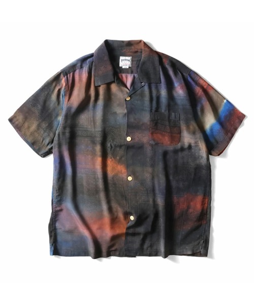 HOUSTON（ヒューストン）の「［HOUSTON ヒューストン］GRADATION ALOHA SHIRT グラデーション 百虎 龍 バンダナ柄 レーヨン アロハシャツ / 開襟シャツ【日本製】（シャツ/ブラウス・メンズ・その他1/その他/その他2・XL/L/M）」の3枚目の写真