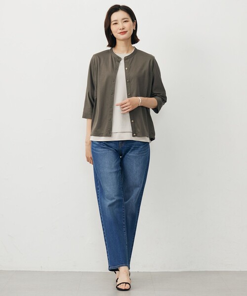 J.PRESS Ladies(J.プレス レディス)の「【洗える・接触冷感】ジャージー ブルゾン(ブルゾン・レディース・グレー系/ブラウン系/ライトグレー系・SMALL)」の8枚目の写真