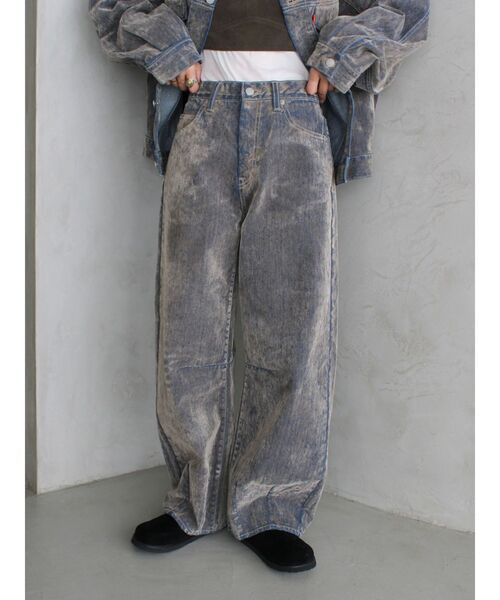 アングリッド　フロッキー起毛カーブデニム フロッキー起毛カーブデニム（デニムパンツ）｜Ungrid（アン